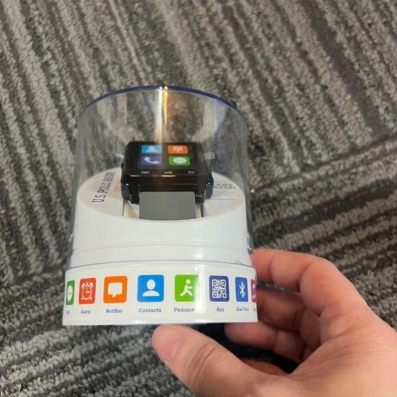 U.S. Polo Assn. Adult Unisex Smart Watch with Silicone Strap in Grey (US9696BU) - Picture 9 of 11